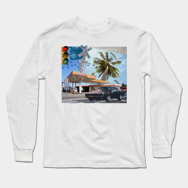 Toretto's Charger In the Summer Long Sleeve T-Shirt by gtr